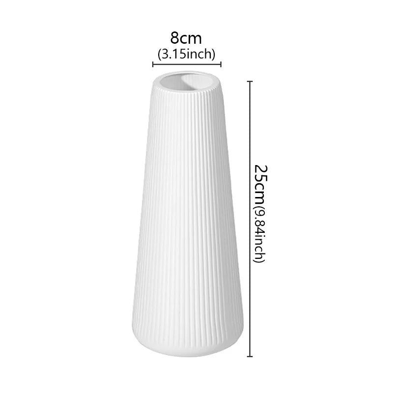 Elegant Nordic Flower Vase Durable Plastic Vase Ornaments, Flower Arrangement, Home Living Room Decoration, Flower Creative Art Quick Pick Grocers